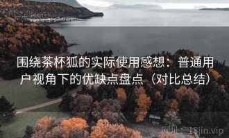 围绕茶杯狐的实际使用感想：普通用户视角下的优缺点盘点（对比总结）