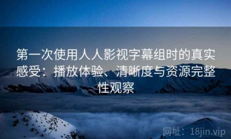 第一次使用人人影视字幕组时的真实感受：播放体验、清晰度与资源完整性观察