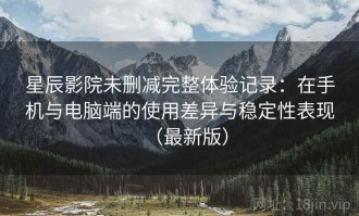 星辰影院未删减完整体验记录：在手机与电脑端的使用差异与稳定性表现（最新版）