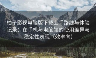 柚子影视电脑版下载上手路线与体验记录：在手机与电脑端的使用差异与稳定性表现（效率向）