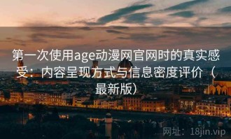第一次使用age动漫网官网时的真实感受：内容呈现方式与信息密度评价（最新版）