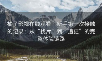 柚子影视在线观看｜新手第一次接触的记录：从“找片”到“追更”的完整体验链路