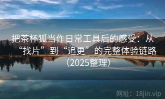 把茶杯狐当作日常工具后的感受：从“找片”到“追更”的完整体验链路（2025整理）