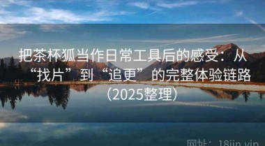 把茶杯狐当作日常工具后的感受：从“找片”到“追更”的完整体验链路（2025整理）