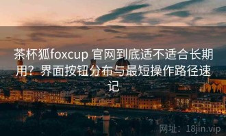 茶杯狐foxcup 官网到底适不适合长期用？界面按钮分布与最短操作路径速记