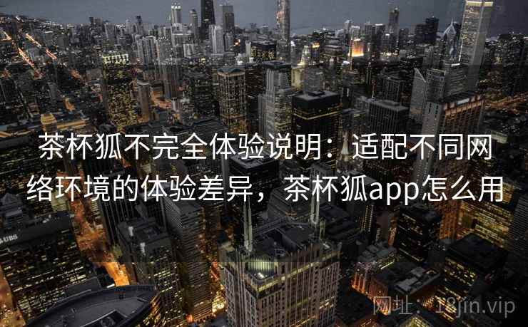茶杯狐不完全体验说明：适配不同网络环境的体验差异，茶杯狐app怎么用