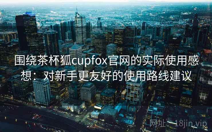 围绕茶杯狐cupfox官网的实际使用感想：对新手更友好的使用路线建议