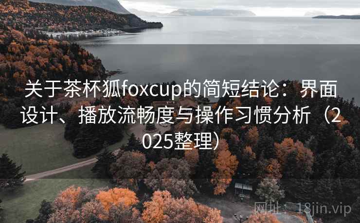 关于茶杯狐foxcup的简短结论:界面设计、播放流畅度与操作习惯分析(2025整理) 关于茶杯狐foxcup的简短结论:界面设计、播放流畅度与操作习惯分析(2025整理)