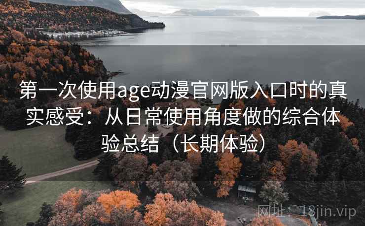 第一次使用age动漫官网版入口时的真实感受：从日常使用角度做的综合体验总结（长期体验）